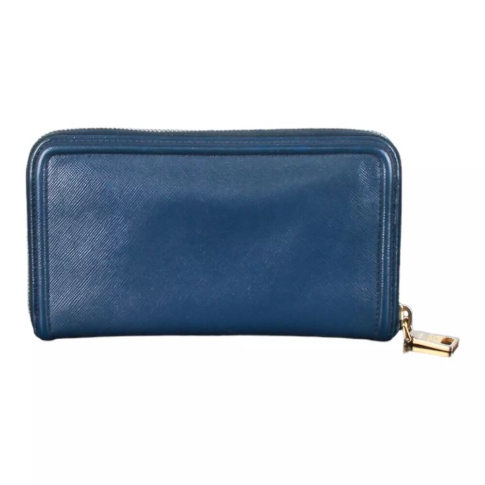 Authentic Prada Saffiano Blue leather zip around wallet - Picture 3 of 16